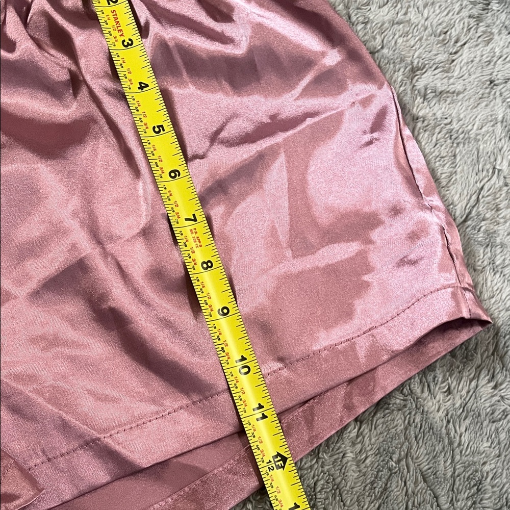 Silky Lace-Trim Camisole & Shorts Pajama Set - Dusty Rose - Picture 11 of 11